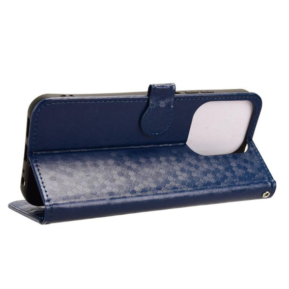 Etui z klapką do Xiaomi Redmi 15C 4G/LTE, Wallet Rhombus, niebieskie