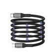 Maxlife kabel magnetyczny nylonowy MXUC-11 USB-C – USB-C 1,0 m 100W, czarny