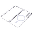 Etui Magnetic Dual Glass MagSafe do Samsung Galaxy S22, srebrne