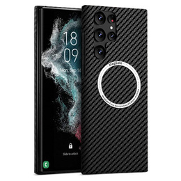 Etui do Samsung Galaxy S21 Ultra, do Magsafe Slim Carbon, czarne