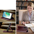 Etui z klapką CASEME do Samsung Galaxy S21 FE, Waxy Textured, czerwone
