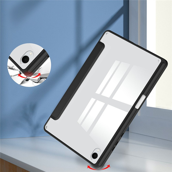 Etui do Samsung Galaxy Tab S11, Smartcase Hybrid, z miejscem na rysik, czarne