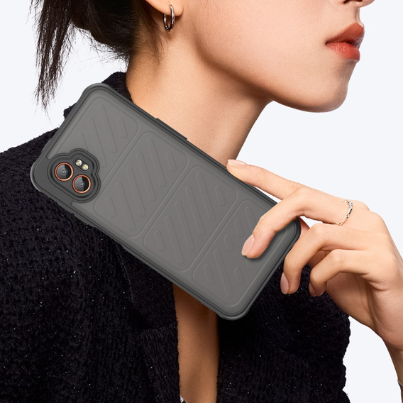 Etui ochronne do Samsung Galaxy Xcover 7 Pro – czarne, półprzezroczyste, z technologią Airbags