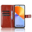 Etui z klapką do Infinix Note 30, Crazy Horse Wallet, brązowe