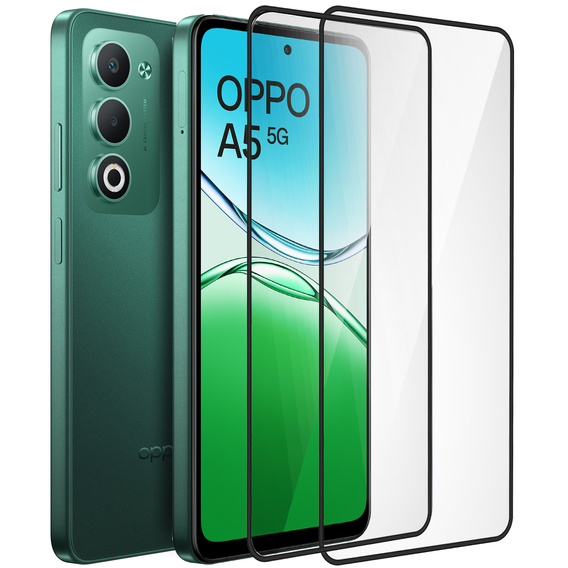2x Szkło Hartowane do Oppo A5 5G / A5m, ERBORD 3D pełne, szybka na cały ekran