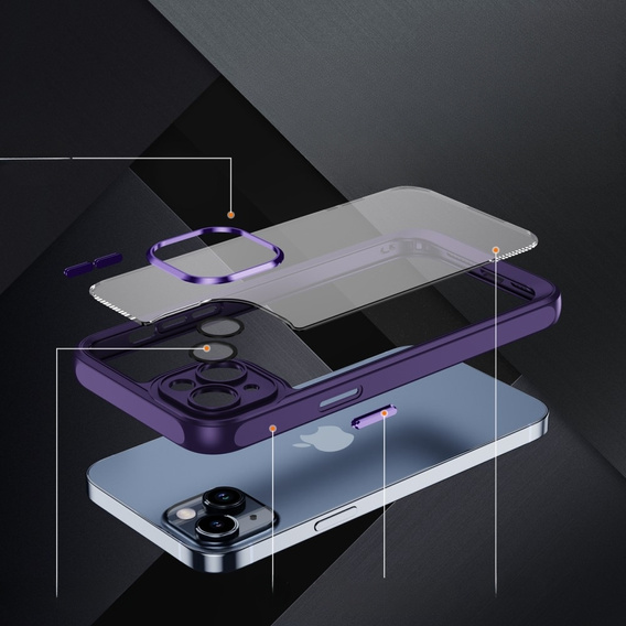 Etui do iPhone 14 Plus, ERBORD Impact Guard, ciemnofioletowe