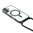 Etui do iPhone 17, Electro MagSafe, czarne + Smycz