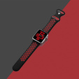 Pasek Silikonowy do Apple Watch 1/2/3/4/5/6/7/8/9/10/11/SE Ultra 1/2/3 42/44/45/46/49mm, Czarny/Czerwony