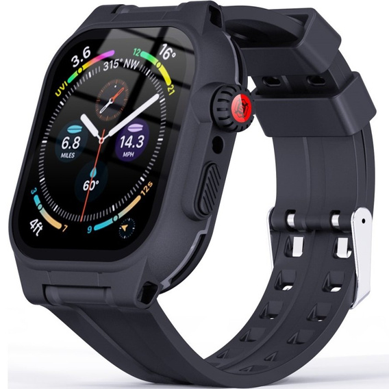 Etui SHELLBOX Waterproof IP68 do Apple Watch Series 7/8/9 45mm - Czarne