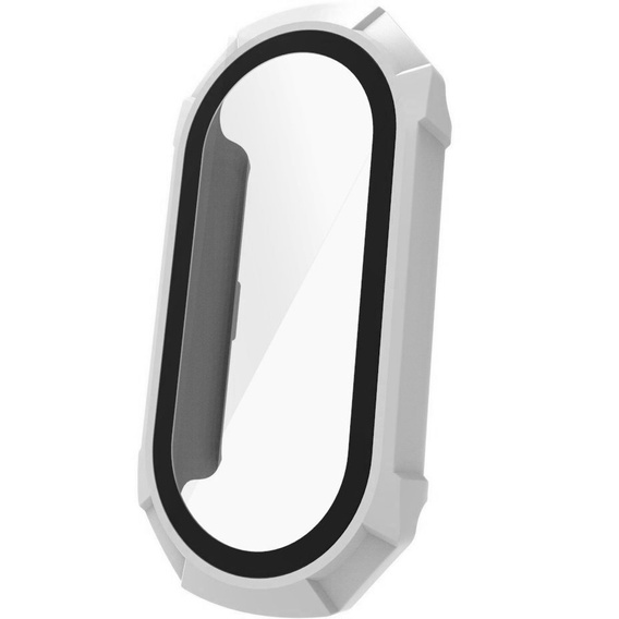 2w1 Etui + Szkło Hartowane do Xiaomi Smart Band 10 / 9 / 8, Białe