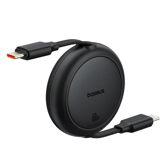 Baseus Free2Pull Mini – zwijany kabel USB‑C 60 W 1 m - czarny