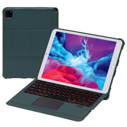 Etui z klawiaturą do iPad Air 10.9" 2022/2020 (5/4 gen.), TouchPad Pen Slot, zielone