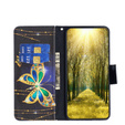 Etui z klapką do Samsung Galaxy A15, Wallet, jewelry butterfly + szkło 9H