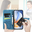 Etui z klapką do Realme C71, Butterfly, niebieskie