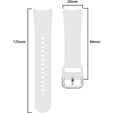Pasek Silikonowy do Samsung Galaxy Watch 4/5/6/7 40/42/43/44/45/46/47mm, Biały