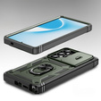 Etui do Samsung Galaxy S25 Ultra, KickStand Camera Lens, ciemnozielone