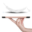 Etui do Samsung Galaxy Tab S10 Lite / S10 FE / S9 FE, Tri-fold, z miejscem na rysik, różowe rose gold