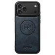 Etui z klapką 2w1 SUTENI do iPhone 17 Pro Max, do MagSafe, niebieskie