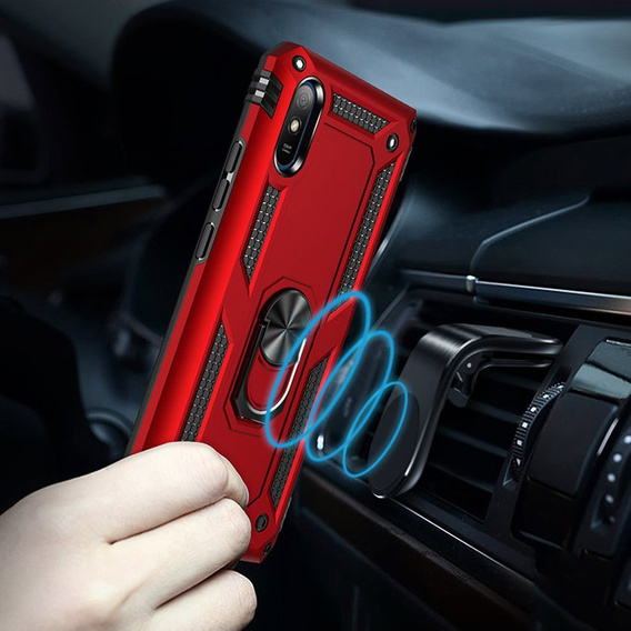 Etui pancerne do Xiaomi Redmi Note 8 Pro, Nox Case Ring, czerwone