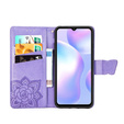 Etui z klapką do Xiaomi Redmi 9A, Butterfly, fioletowe