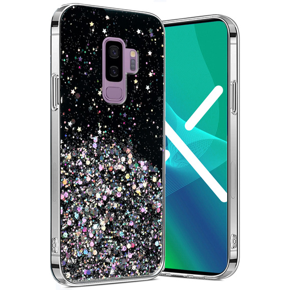 Etui do Samsung Galaxy S9+ Plus, Glittery, czarne