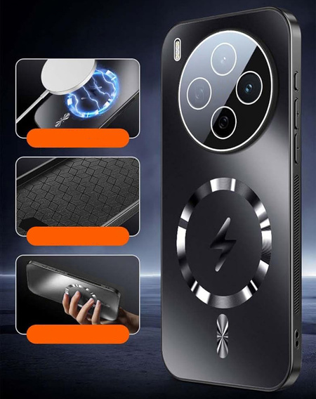 Etui ochronne do Vivo X300, do MagSafe, czarne