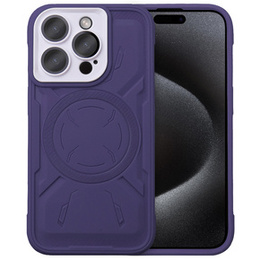 Etui do iPhone 15 Pro Max, ERBORD Armor Mag do MagSafe, fioletowe