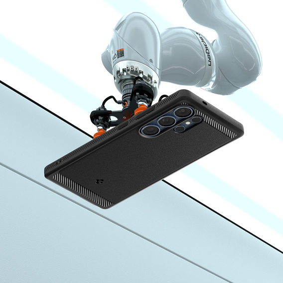 Etui Spigen do Samsung Galaxy S25 Ultra, Rugged Armor do MagSafe, czarne + Szkło Hartowane 9H