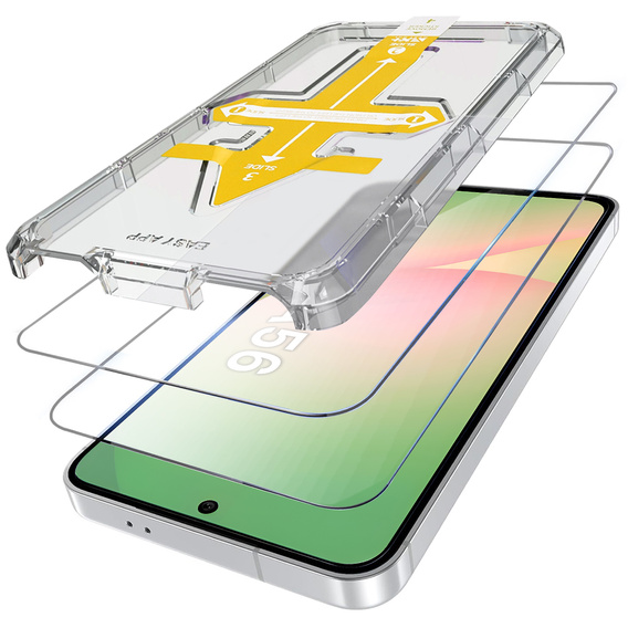 2x Szkło Hartowane do Samsung Galaxy S25 Edge, z ramką ułatwiającą montaż ERBORD Easy App