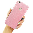 Etui do Huawei P8 Lite 2017, Glitter Case, Różowe