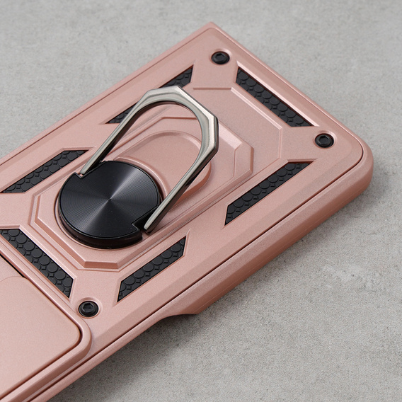 Etui pancerne do Samsung Galaxy Z Fold5 5G, CamShield Slide, różowe rose gold