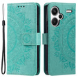 Etui z klapką do Xiaomi Redmi Note 13 Pro+, Mandala, zielone