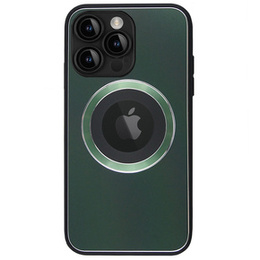 Zestaw Etui do Magsafe do iPhone 13 Pro, Hole for Apple Logo, zielone + Szkło