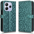 Etui z klapką do Xiaomi Redmi Note 14 4G, Wallet Rhombus, zielone