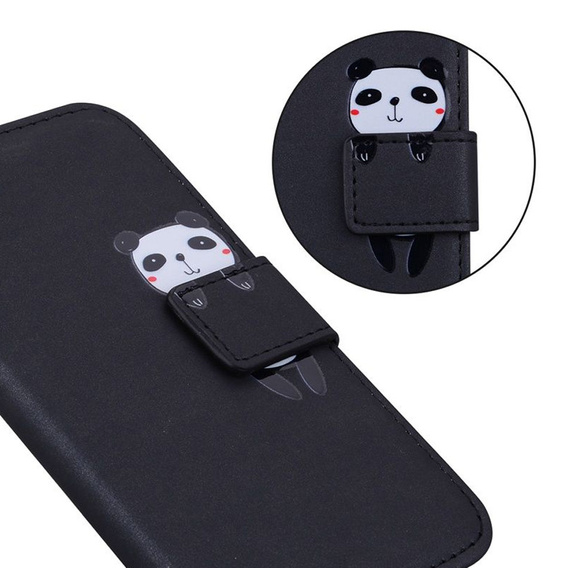 Etui Wallet do Xiaomi Redmi Note 11 / 11S, Panda, Black