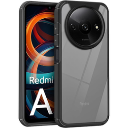 Etui do Xiaomi Redmi A3, Fusion Hybrid, z ochroną aparatu, przezroczyste / czarne