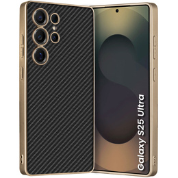 Etui do Samsung Galaxy S25 Ultra, GKK Leather, carbon czarne