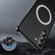 Etui z ochroną aparatu do Samsung Galaxy S24+ Plus, CamShield MagSafe, przezroczyste / czarne