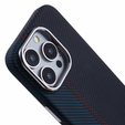 Etui do iPhone 14 Pro Max, Carbon Fiber MagSafe, czarne / niebieskie