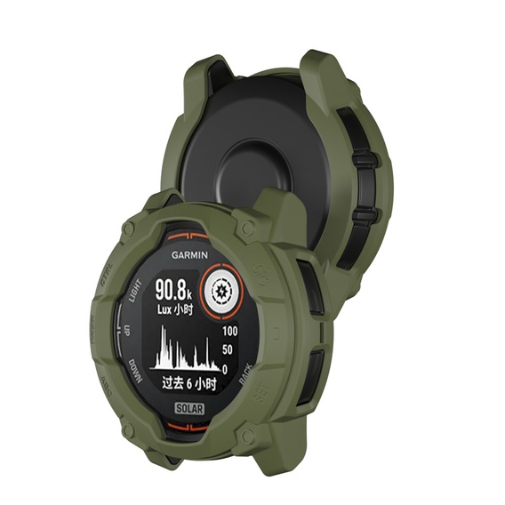 Etui TPU do Garmin Instinct 3 Solar / Instinct 3 AMOLED 50mm, Bumper – Zielone