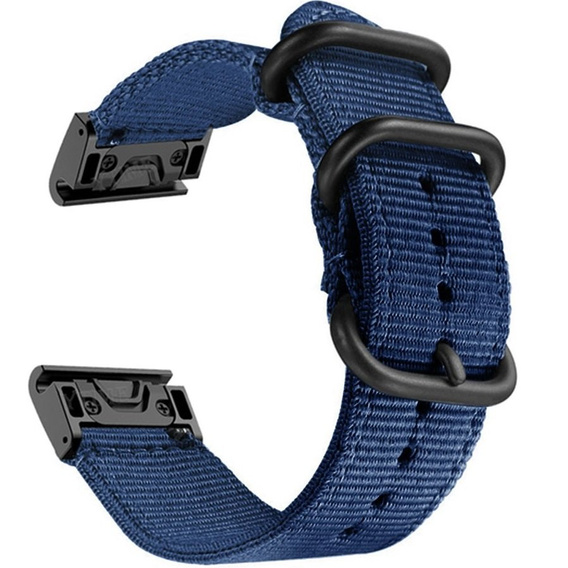 Pasek Nylonowy QuickFit 20mm do Garmin Fenix 5S/6S/7S/8 43mm, Granatowy