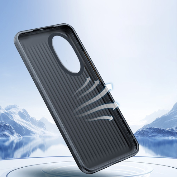 Etui skórzane do Honor 200 Pro 5G – czarne, z metalową ramką na aparat