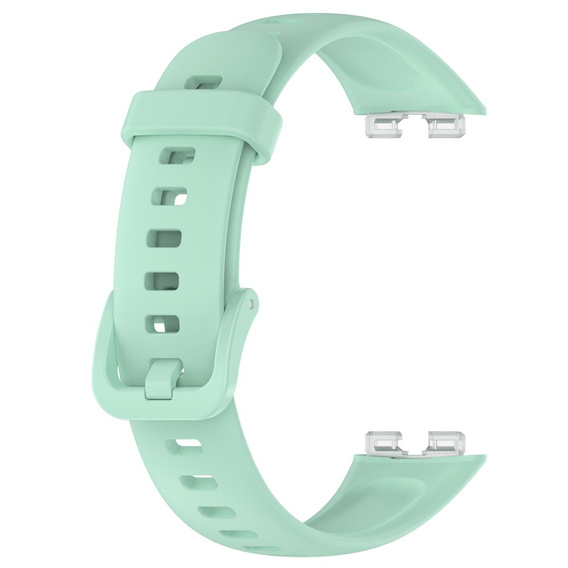 Pasek Silikonowy do Huawei Band 8 / Huawei Band 9 / Huawei Band 10, Jasnozielony, Fioletowy
