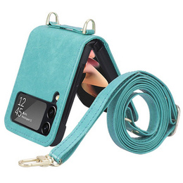 Etui Leather Card Slots do Samsung Galaxy Z Flip3 5G, Green