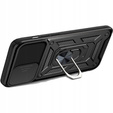 Etui pancerne do iPhone 16E, CamShield Slide, czarne + Szkło Hartowane 9H