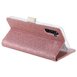Etui z klapką do Samsung Galaxy A55 5G, Wallet Pocket Zipper Lace, różowe