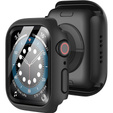 2w1 Etui + Szkło Hartowane do Apple Watch 7/8/9 45mm, Czarne