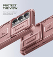 Etui pancerne do Samsung Galaxy S26 Ultra, Dexnor Full Body (Two Frames), różowe