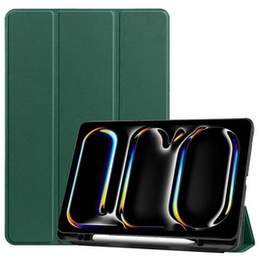 Etui do iPad Pro 11" 2024 (5 gen.), Smartcase z miejscem na rysik, ciemnozielone