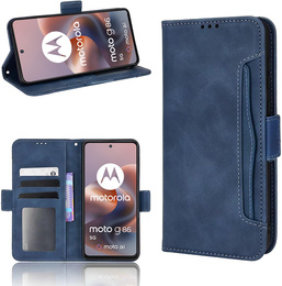 Etui z klapką do Motorola Moto G86 Power 5G, Card Slot, granatowe